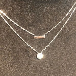NIB Sterling silver 2 layer necklace